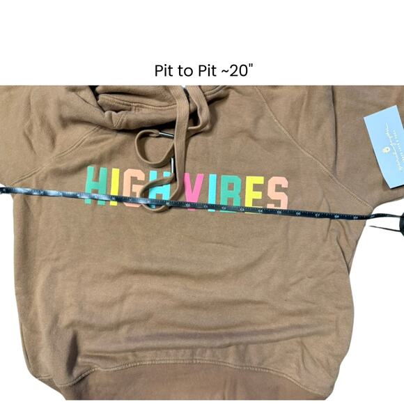Spiritual Gangster High Vibes Harper Crop Hoodie Brown XS NWT - Picture 4 of 6
